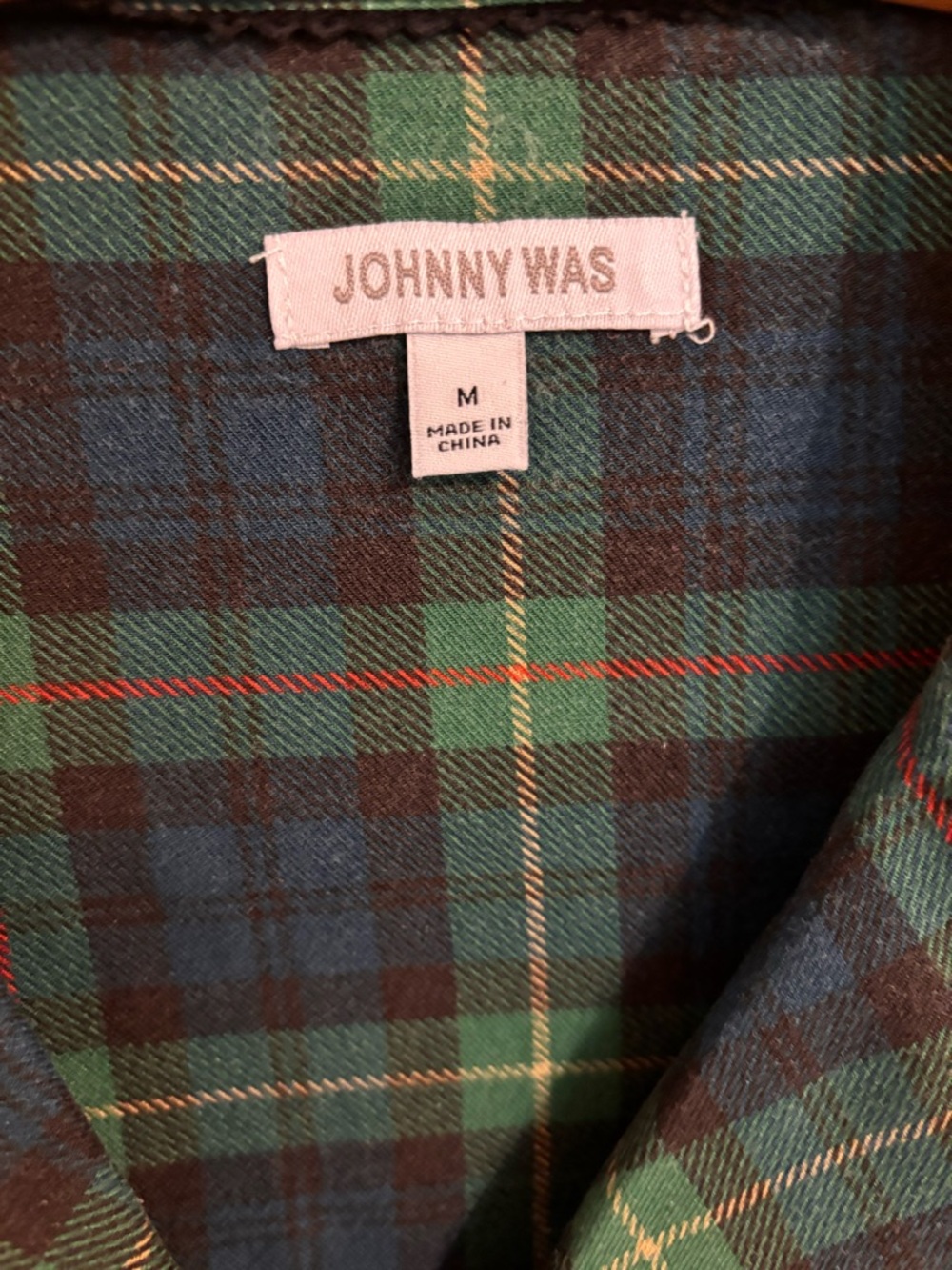 Johnny Was RHODA LONG Plaid Flannel Embroidered PJ SET - Picture 8 of 16